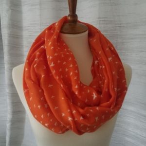 Bird print infinity scarf